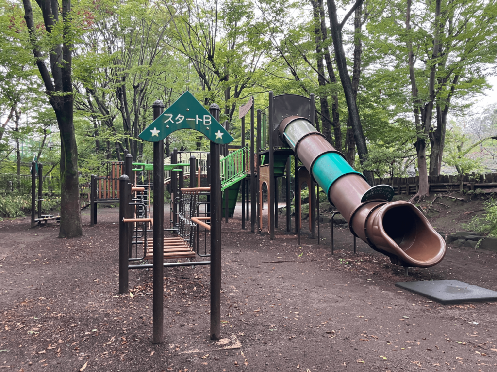 音無くぬぎ緑地のスタートBの看板